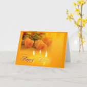 Glückliche Diwali Gruß-Karte Karte (Gelbe Blume)