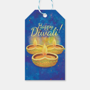 Glückliche Diwali handgemalte aufschlussreiche Geschenkanhänger