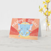 Glückliche Diwali Karte (Gelbe Blume)