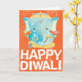 Glückliche Diwali Karte (Gelbe Blume)