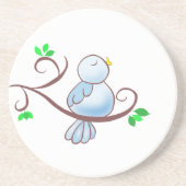 Glückliche Drossel Getränkeuntersetzer (Vorne)