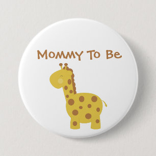Glückliche Dschungel-Babyparty-Mama, zum Knopf zu Button