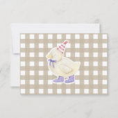 Glückliche Duckling Geburtstagsparty danke (Rückseite)