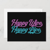 Glückliche Ehefrau glücklich Leben Muttertag | Pos Postkarte (Vorne/Hinten)