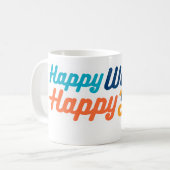 GLÜCKLICHE EHEFRAU, GLÜCKLICHE LEBEN Tasse: Kaffeetasse (Vorderseite Links)