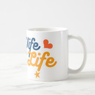 GLÜCKLICHE EHEFRAU, GLÜCKLICHE LEBEN Tasse: Kaffeetasse