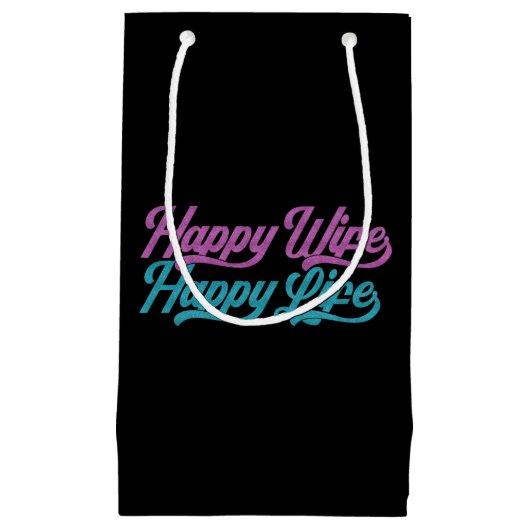 Glückliche Ehefrau glücklicher Muttertag| Geschenk Kleine Geschenktüte (Vorderseite)