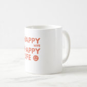 Glückliche Ehefrau, glückliches Leben - Funny Ehe  Kaffeetasse (VorderseiteRechts)