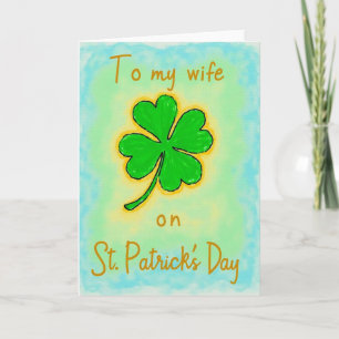 Glückliche Ehefrau St. Patricks Day Karte