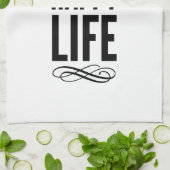 Glückliche Ehefrau-Typografie zitiert Weiß Handtuch (Gefaltet)