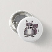 Glückliche Eichhörnchen-Cartoon-Zeichnung  Button (Vorne & Hinten)