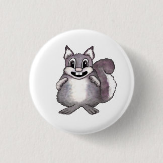 Glückliche Eichhörnchen-Cartoon-Zeichnung Button