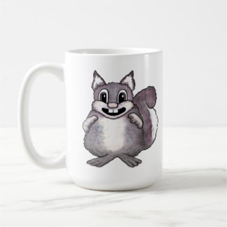 Glückliche Eichhörnchen-Cartoon-Zeichnung  Kaffeetasse