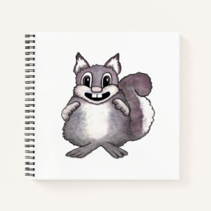 Glückliche Eichhörnchen-Cartoon-Zeichnung Notizblock