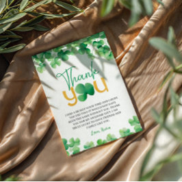 Glückliche ein Kleeblatt Geburtstag Danke Karte