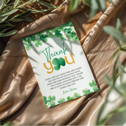 Glückliche ein Kleeblatt Geburtstag Danke Karte