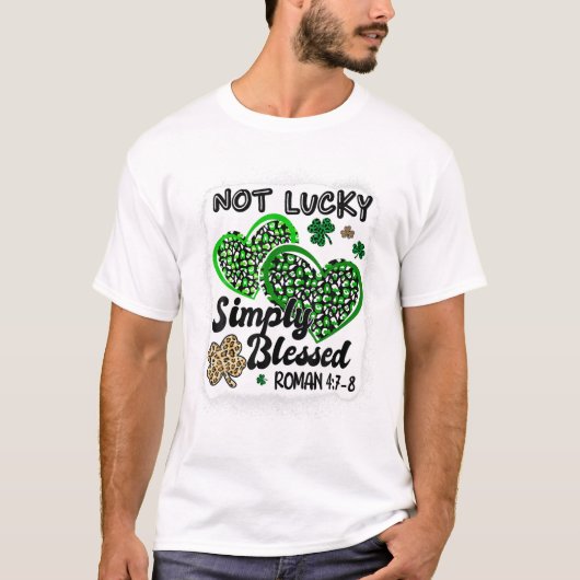 Glückliche Einfach Gesegnete St T-Shirt (Vorderseite)