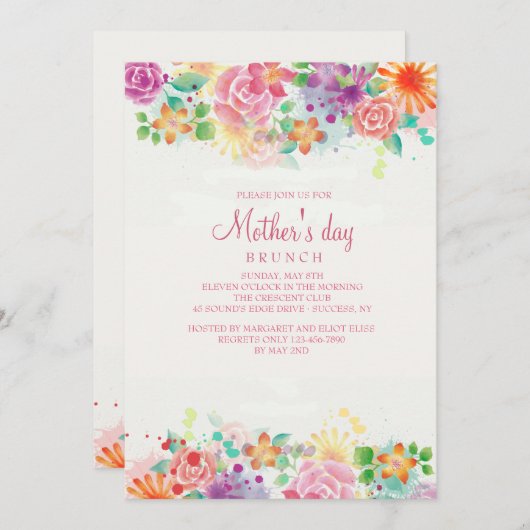 Glückliche Einladung der Grenzmutter Tages (Vorne/Hinten)