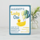 Glückliche Einladung zum ersten Geburtstag (Stehend Vorderseite)