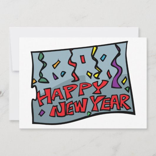 Glückliche Einladungen zum neuen Jahr (Vorderseite)