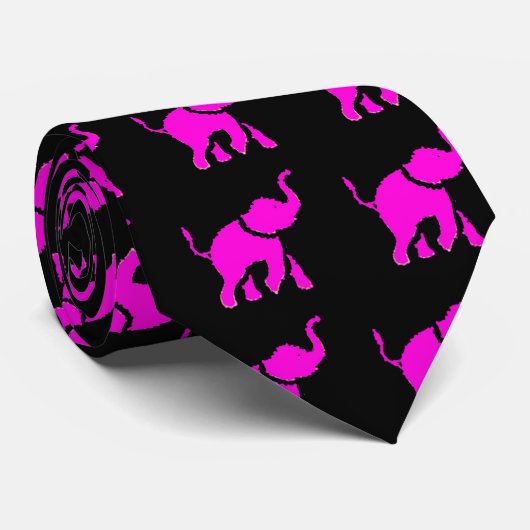 Glückliche Elefant-Krawatte Krawatte (Gerollt)