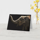 Glückliche Elefant-Leere Karte (Gelbe Blume)