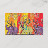 Glückliche Elefant-Parade-Visitenkarten Visitenkarte (Rückseite)