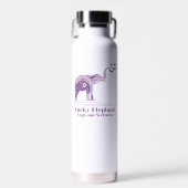 Glückliche Elefantenisolierte Wasserflasche Trinkflasche (Vorne)
