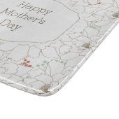 Glückliche elegante Blumen der Mutter Tages Schneidebrett (Ecke)