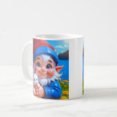 Glückliche Elf Katzen Kaffeetasse (Vorderseite Links)