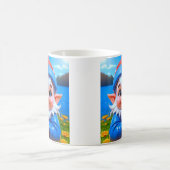 Glückliche Elf Katzen Kaffeetasse (Mittel)