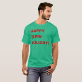 Glückliche Elfin Feiertage T-Shirt (Vorne ganz)
