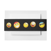GLÜCKLICHE EMOJI Schläger-Bar Mitzvah Einladungsbanderole (Vorderseite Beispiel)