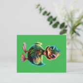Glückliche Ente. Postkarte (Stehend Vorderseite)