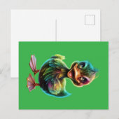 Glückliche Ente. Postkarte (Vorne/Hinten)