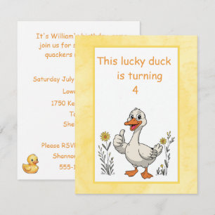 Glückliche Enten-Geburtstagsfeier Digital-Download Einladung