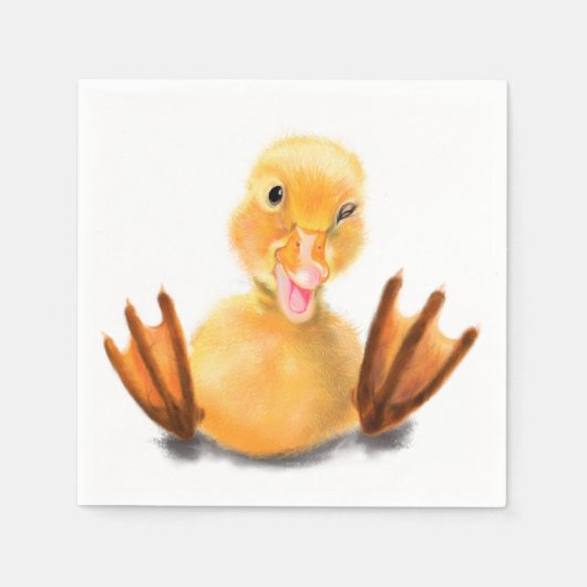 Glückliche Enten Servietten (Vorderseite)