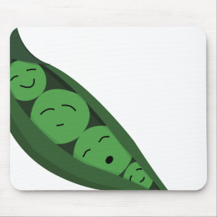 Glückliche Erbsen Mousepad