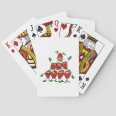 Glückliche Erdbeer-Familien-Fruchtpyramide Spielkarten (Rückseite)
