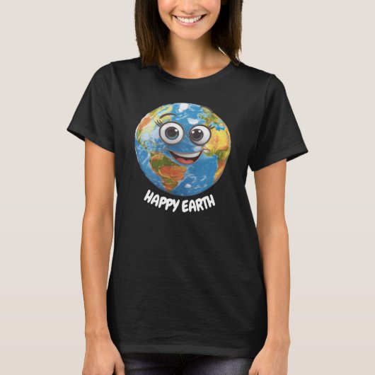 Glückliche Erde T-Shirt (Vorderseite)