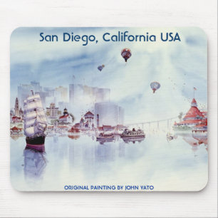 GLÜCKLICHE ERINNERUNGEN, SAN DIEGO KALIFORNIEN MOUSEPAD