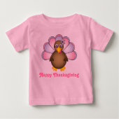 Glückliche Erntedank-Frau die Türkei Baby T-shirt (Vorderseite)
