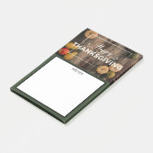 Glückliche Erntedankgourds über Rustikales Holz Post-it Klebezettel (angewinkelt)