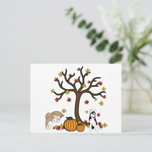 Glückliche Erntedankkarte Feiertagspostkarte (Stehend Vorderseite)