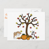 Glückliche Erntedankkarte Feiertagspostkarte (Vorne/Hinten)