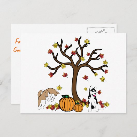 Glückliche Erntedankkarte Feiertagspostkarte (Vorne/Hinten)