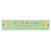 Glückliche ErntedankNomen, Blätter, Herbstfarben Kurzer Tischläufer (Horizontal)