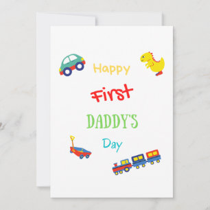 Glückliche erste Daddy's Day Vatertag Card Feiertagskarte