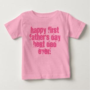 Glückliche erste der Vatertags-beste Baby T-shirt