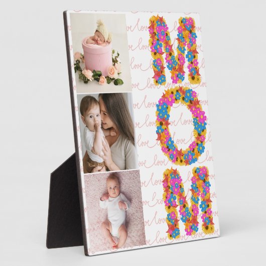 Glückliche Erste Mütter Tag 3 Foto Personalisiert Fotoplatte (Seite)